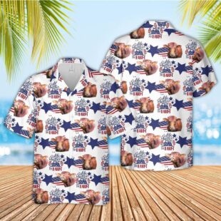 Farm Hawaiian Shirt, Beefmaster American Flag Pattern Hawaiian Shirt, Cow Hawaiian Shirt