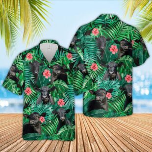 Farm Hawaiian Shirt, Black Angus 3D Hawaiian Shirt, Cow Hawaiian Shirt