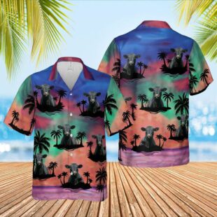 Farm Hawaiian Shirt, Black Angus 3D Hawaiian Shirts, Cow Hawaiian Shirt