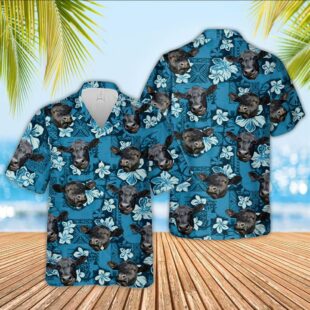 Farm Hawaiian Shirt, Black Angus Cattle Hawaiian Shirt, Cow Hawaiian Shirt