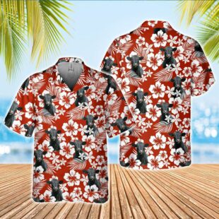 Farm Hawaiian Shirt, Black Angus Cattle Red Hawaiian Shirt, Cow Hawaiian Shirt