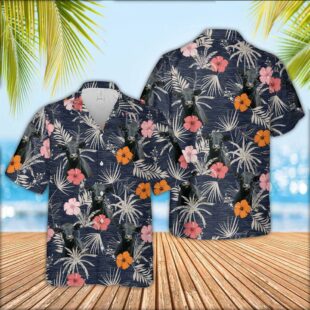 Farm Hawaiian Shirt, Black Angus Cattle Tropical Exotic Hawaiian Shirt, Cow Hawaiian Shirt