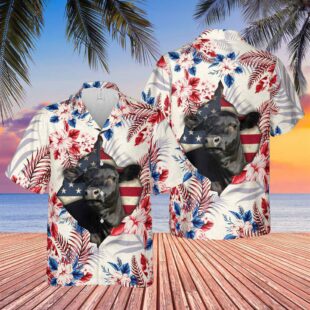 Farm Hawaiian Shirt, Black Angus Face Hibiscus Flower All Over Printed 3D Hawaiian Shirt, Cow Hawaiian Shirt